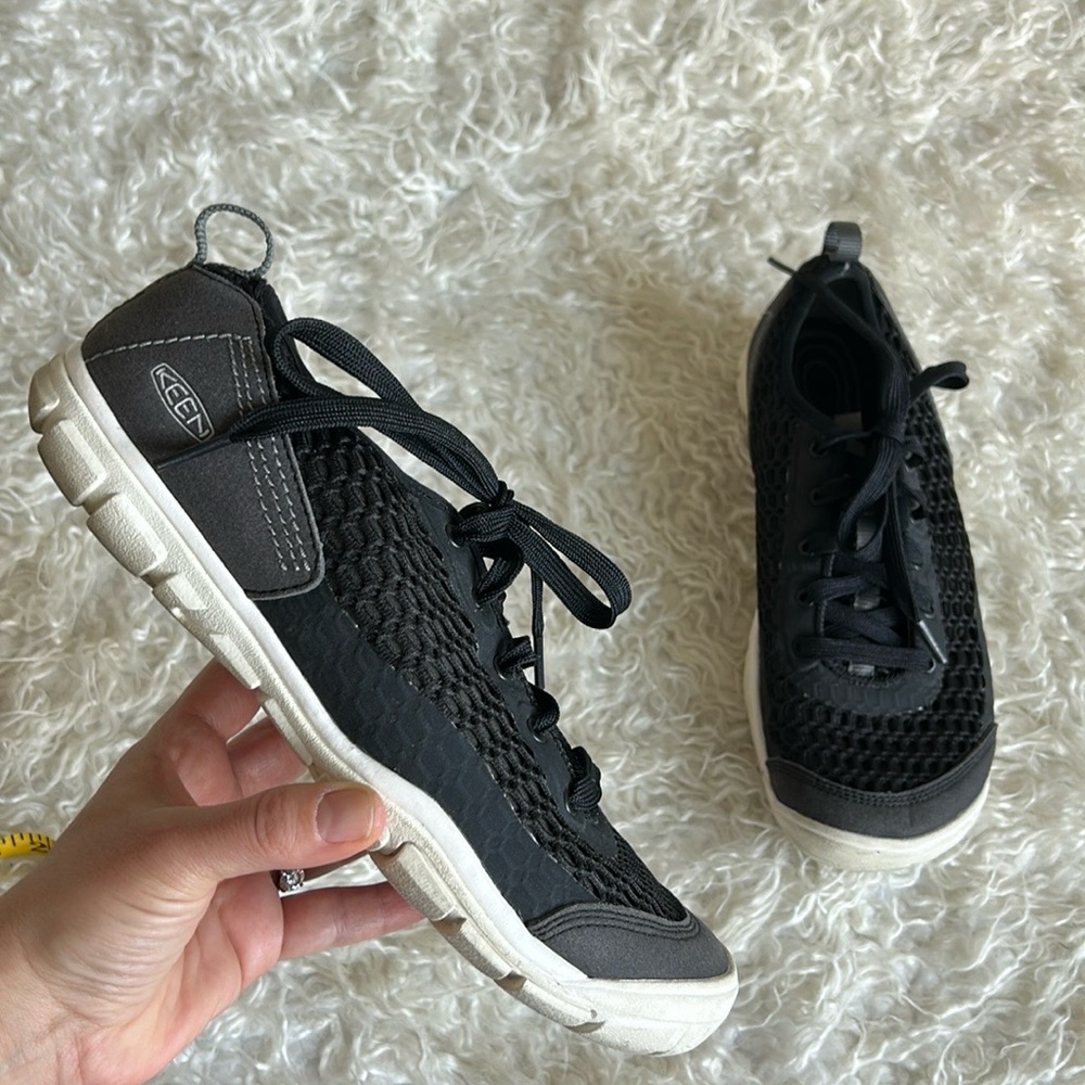 Keen Women's Black Athletic Sneakers with White Soles